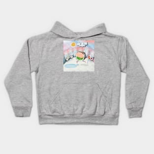 Dangerously iceskating sushi Kids Hoodie